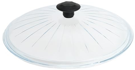 DIVCHI Glass Pan Lid For Saucepan Pots, Multi-use Stockpots Lid With Strong Handle, Design To Fit Casseroles Pan, Compatible Lids Cover For Sauté Pans, Pots, And Saucepans (26cm)