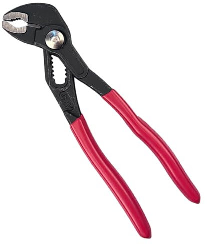 Lotnery 7''(180mm) Water Pump Pliers, Box Joint Water Plier Pipe, Adjustable Multigrip Groove Joint Pliers Wrench Grips Plumbers Gas with V-Jaw, CRV Steel Slip Joint Pliers with Comfort Grip