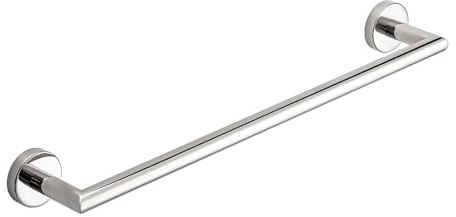 MINGCHI Barra de Toalla Cromada Premium - Acero Inoxidable 304 con Montaje por Taladro, Soporte 15KG para Baño y Cocina, Organizador de Toallas de Playa/Gimnasio