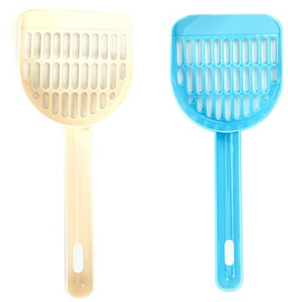 Vorythm 2-Pack Cat Litter Scoop – Plastic Cat Litter Shovel with Sifting Slots, Poop Scoop for Litter Box Cleaning, Lightweight and Easy-to-Clean Cat Shovel