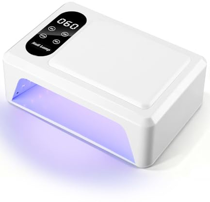 36 W UV LED Lámpara de Uñas, Secador Profesional de Uñas Gel Polish Light con 96perlas, Luz UV de Uñas con 4 Ajustes de Temporizador, Secador LED de Uñas Gel Polish con Sensor Automático, Pantalla LC