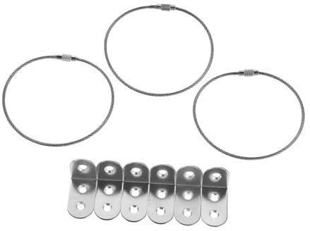 Mikinona 3 Juegos De Estanterías Anticaída Para Muebles Infantiles Anclajes De Seguridad Para Pared A Prueba De Bebés Color Plateado