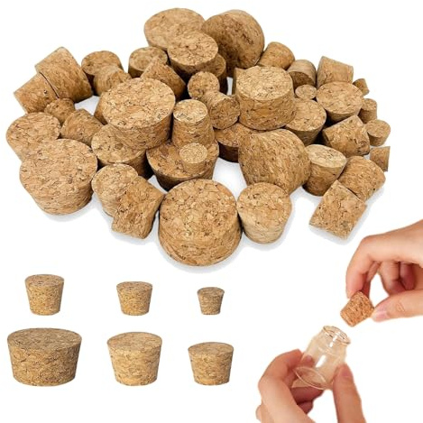 36 PCS Wine Corks, Cork Stopper, Wine Bottle Corks, Wood Corks, for Wine, Beer, Liquor Bottles and Crafts Jars(Brown)