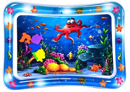 BSTCAR Babyvattenmatta Magetid Sensorisk Vattenlekmatta Nyfödda Leksaker Babyvattenlekmatta för Spädbarn och Småbarn 3 Månader och Uppåt (Octopus)