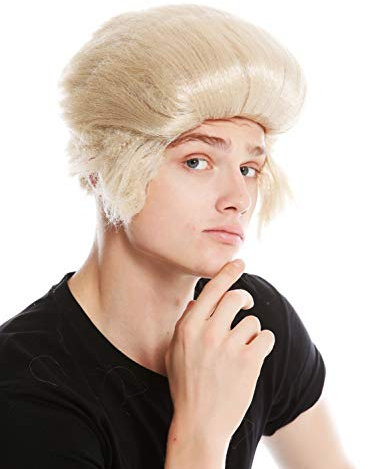 WIG ME UP - LM-706-ZA83 Perücke Herren Karneval Tolle Rockabilly Opa Mod 60er blond hellblond
