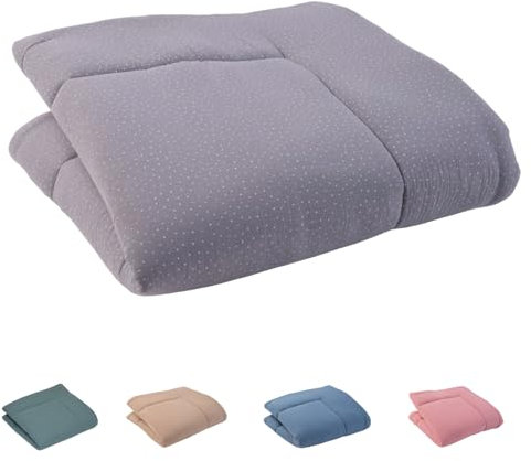 ULLENBOOM® Baby Krabbeldecke 100x100 cm gepolstert Musselin Grau (Made in EU) - Krabbeldecke für Baby mit 100% OEKO-TEX Baumwolle, ideal als Babydecke, Laufgittereinlage & Spieldecke