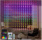 144 LED Intelligent Light Curtain RGB 5050 with Integrated Chip, 2.4M x 1.8M Curtain Fairy Lights Remote Control and APP Control, Fairy Lights Curtain Indoor for Background Terrace Bedroom
