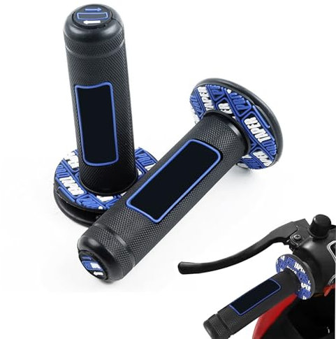 GIONAR 1 Pair Motorcycle Handlebar Grips, Universal Non-Slip Gel Motorbike Grips, 7/8 22mm Motorcycle Handle, Fit for Off-road, Pitbike, Enduro, Durable Rubber Grips