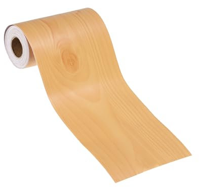 PATIKIL Pellicole Adesive Legno Autoadesivo 10m x 80mm Carta Adesiva per Mobili Legno Riparazione Pellicola Autoadesiva Effetto per Pavimenti Porte Tavoli Sedie Armadi, Ciliegio