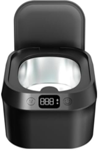 Ualans Nettoyeur Ultrasons, 48000Hz 220ml Bac Ultrasons, 24W Ultrasonic Cleaner Portable, Bac a Ultrason pour Prothèses Dentaires, Gouttière Dentaire, Aligneurs, Bijoux Detartreur Ultrason (Noir)