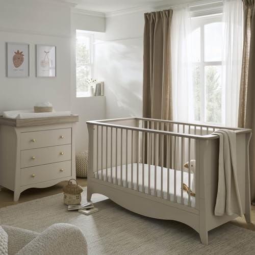 CuddleCo Clara Nursery Furniture Set, Cashmere & Ash, 2pc