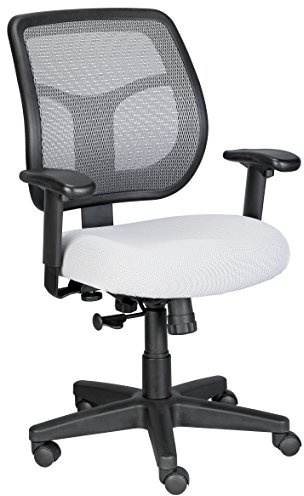 Eurotech Seating Apollo Midback Swivel Chair, Silver