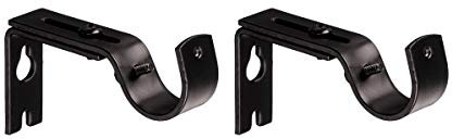 Amazon Basics Verstellbare Wandhalterung, 2er-Pack, Dunkelbraun