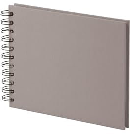 Rössler Papier 1329452491 - S.O.H.O. Wire-O Fotoalbum 195 x 145 mm, 40 offwhite Seiten, Taupe, 1 Stück