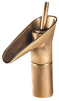 Rubinetto miscelatore vintage bagno canna bassa becco cascata ottone DR T2021