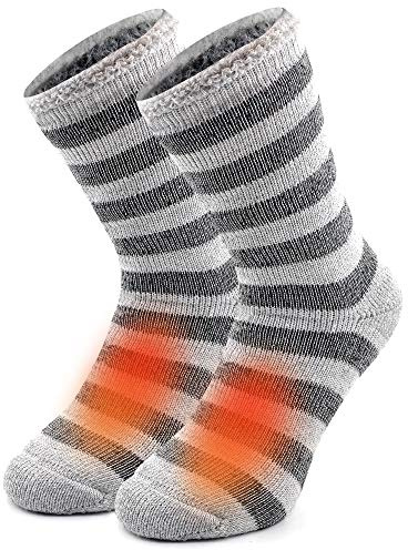 Busy Socks - Calze termiche invernali calde per uomo e donna, extra spessore, isolanti, riscaldanti, calzini per stivali da equipaggio, per temperature estreme, Medium