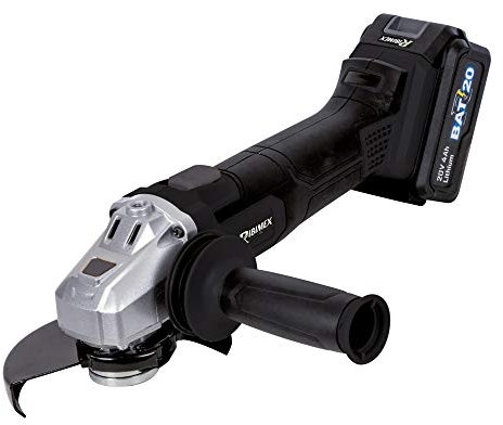 Ribimex PRBAT20/M125PRO Akku-Winkelschleifer 20 V-4 Ah 115/125 mm RBAT20, grau und schwarz, 125