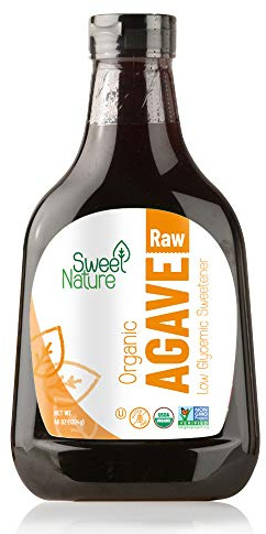 Sweet Nature Raw Agave Nectar Sweetener - Honey & Sugar Substitute for Diabetics - Natural, Organic, Kosher, Low Glycemic Liquid Sweetener (46oz)