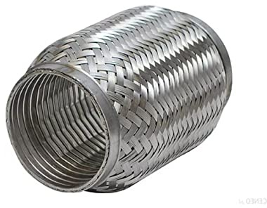 INTERLOCK flexrör, flexdel flexibelt rör, byxrör, flexstycke av rostfritt stål. HD-kvalitet – med förstärkt konstruktion (dubbelväggssystem -> stötsäker och flexibel) (Ø 50 mm x 150 mm)