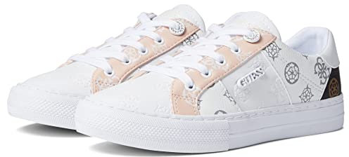 GUESS Damen Loven Sneaker, Weiß/Pink, 37 EU