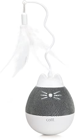 catit Pixi Spinner, White & Grey