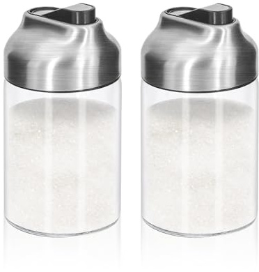 Aelga Glassockerdispenser med hällpip, viktad häll, för kaffe, te och bakning