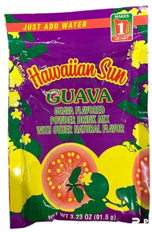 Hawaiian Sun Guava Nectar Powder Drink Mix: Taste the Tropical Breeze Anywhere – 3.23 Oz (pack of 10)