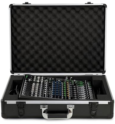 UNISON Case pour Mackie ProFX12v3, valise de protection (valise de transport, mousse découpée sur mesure, design léger et robuste, fermetures métalliques, poignée ergonomique en caoutchouc)