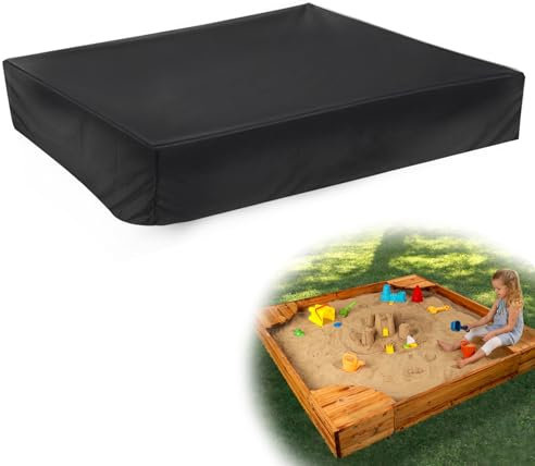 Herbst Copertura per sabbiera, 200 x 200 cm, impermeabile, in tessuto Oxford 210D, con coulisse, per sabbiera, piscina, giardino