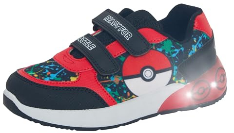 Pokémon Baskets Lumineuses pour Enfants, Chaussures de Sport Clignotantes à LED avec lumières, pour Filles et garçons