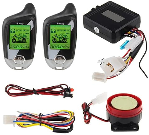 YN MageTech YNEM211 Motorcycle Alarm System with Remote Start, Built-in Sensors, Anti-Hijacking Protection, fits for Most DC12V Motorcycle Bikes