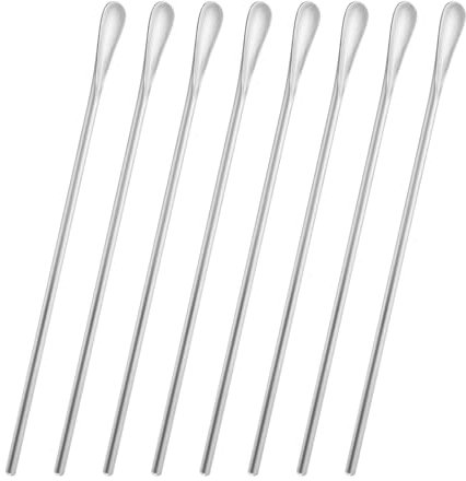 luvtree 8PCS 21.8cm Stainless Steel Stirrer Spoons – Reusable Long-Handled Coffee, Cocktail & Iced Tea Spoons. Dishwasher Safe