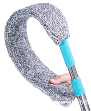 Limpiador de polvo retráctil para debajo de los electrodomésticos, plumero de microfibra, cepillo para polvo con barra de extensión (91,4 a 124,9 cm), plumero de limpieza para camas, extractor alto