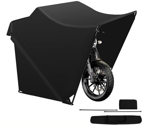 TouSuaRSi Tienda de campaña para motocicleta, garaje para bicicletas, cobertizos para bicicletas, cobertizos de moto, lona para exteriores, lona impermeable para motocicletas, scooters, bicicletas