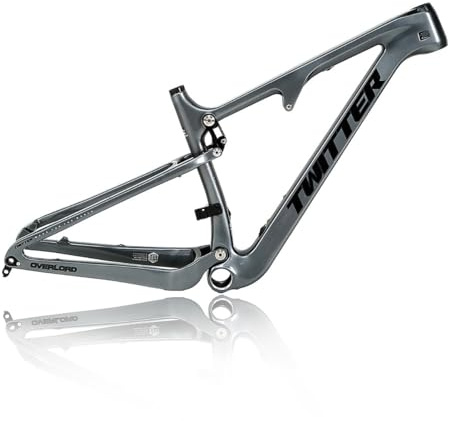 HZXQCVB 27,5/29in VTT Enduro/DH/XC Cadre À Suspension Intégrale 15/17/19/21 Cadre en Fibre De Carbone Boost 12 X 148mm Axe Traversant Frein À Disque(Gray,27.5x21in)