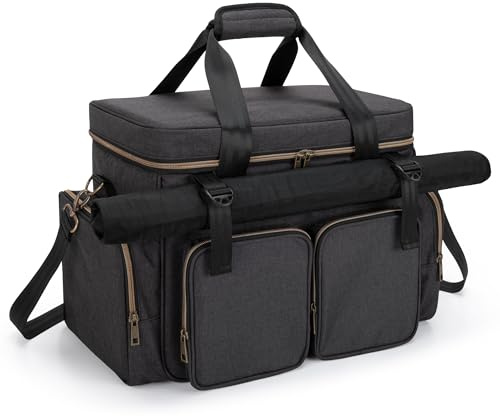 Trunab Tabletop RPG Adventurer's Bag Compatible with Dungeons and Dragons, DND Gaming Travel Bag with Foam Storage Vault, Dice & Token Pockets and Battle Map Carrier - Patented Design