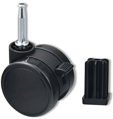 Caster Wheel Gas Grills/Stem Style Locking Swivel Caster 6414 for Weber, Genesis, Summit, Silver, Spirit Gas Grills, Includes Caster Insert (2 5/16 in Diameter) (1)