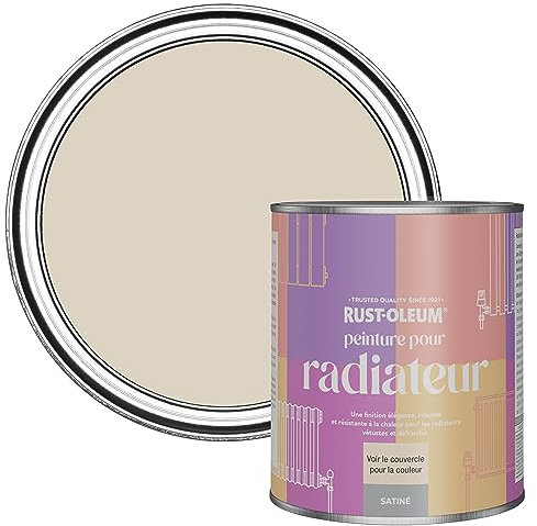 Rust-Oleum Peinture Beige Résistante à la chaleur pour Radiateur, Finition Satinée - Jute 750ml