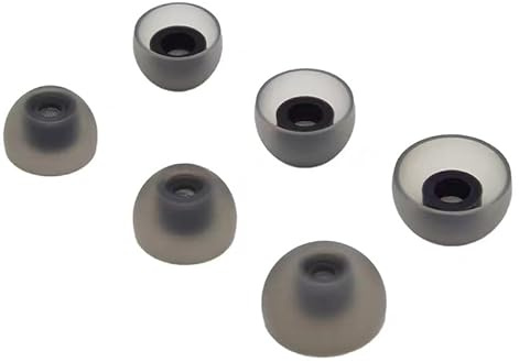 Ohrstöpsel für Samsung Galaxy Buds 2 Ersatz-Ohrstöpsel mit Staubschutznetz, ultrabequem, Silikon, 3 Paare, schwarz