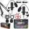 Podcast Equipment Bundle, Streaming Microphone Podcast Starter Kit USB Condenser Soundboard Audio Mixer Kit with Sound Card for Streaming Singing Podcasting Recording, Suitable for PC Laptop Phone