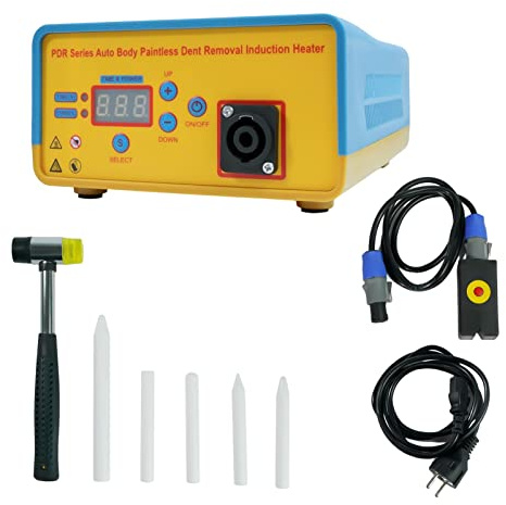 EUAIIPull Riscaldatore a induzione PDR da 1380 W, dispositivo di riparazione delle ammaccature auto con display a LED, Body Dent Removal Induction Heater per officina a casa