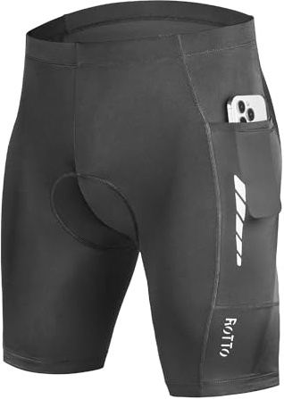 ROTTO Cuissard Cycliste pour Homme avec Rembourrage en Gel, Pantalon de Cyclisme Respirant avec Poches | pour vélo de Course, VTT, BMX