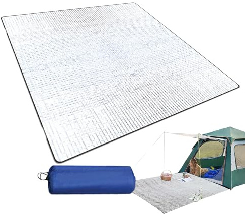 Tältmatta för camping bärbar markbarriär 195 x 180 cm, vattentät