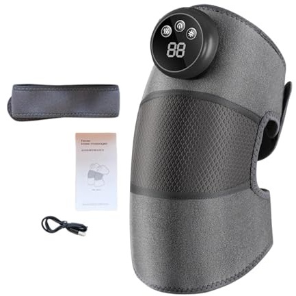 SVCEQZE Masajeador De Rodilla Con Calor, Dispositivo Inteligente Con Control Y Protección Anticalentamiento, Dispositivo Portátil Para Rodillas, Para Familia Adultos Oficina Viajes Hogar Uso Diario