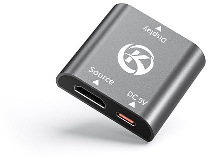 KIHENG HDMI till USB-C-adapter för Switch OLED/Switch 2,PS4/5,Xbox,TV-box,HDMI-kontakt (källa) till USB-C-uttag (display),kompatibel med Viture/RayNeo/Xreal/Rokid AR-glasögon/bärbar bildskärm,4K 60Hz