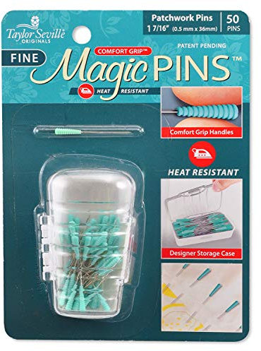 Taylor Seville Originals - Taylor Seville Originals Komfort Griff Hitze Beständig Bußgeld (0.5 x 36mm) Patchwork Magic Pins - 50 Stücke