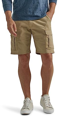 Wrangler Authentics Men’s Big & Tall Classic Relaxed Fit Stretch Cargo Short, grain twill 44