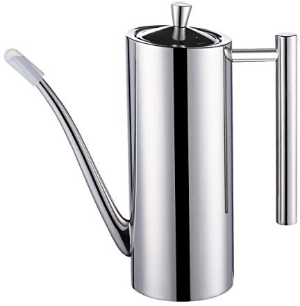 Sumerflos Olive Oil Dispenser Bottle Stainless Steel, 700ml/24oz Drip-Free Pouring Oil Pot, Large Oil Storage Container for Salad and Kitchen Cooking