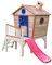 Big Game Hunters Redwood Tower Colour Stained Wooden Playhouse with Slide and Platform for Children