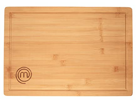 MasterChef Bamboo Cutting Board for Kitchen, Butcher Block Countertop, Large Chopping Board Wood 18 x 12, Natural, Organic & Food Safe Surface, Reversible Wooden Cutting Board with Juice Groove